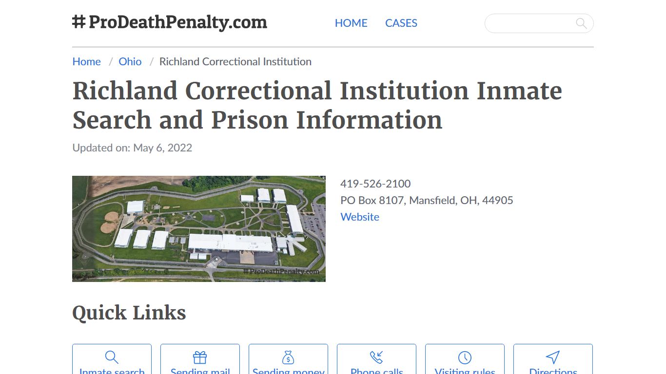 Richland Correctional Institution Inmate Search ...